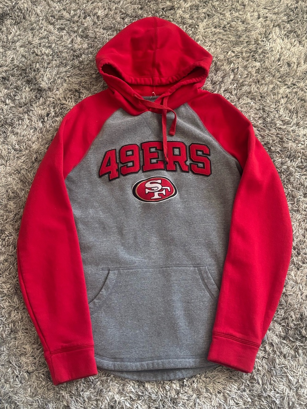 San Francisco 49ers Red & Gray Hoodie Sweatshirt Unisex Sizing